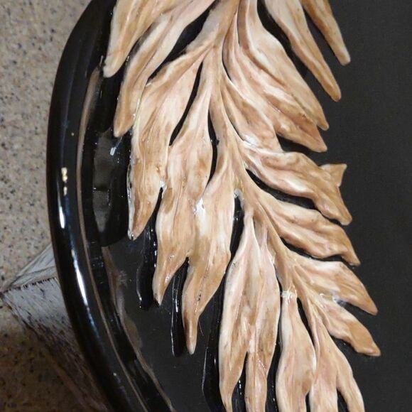 Fitz & Floyd Black Serving Tray Vintage new condition.  17 x 11" . C4 - Picture 2 of 6